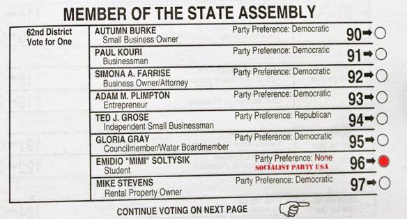 VOTE RED! VOTE MIMI SOLTYSIK FOR STATE ASSEMBLY!